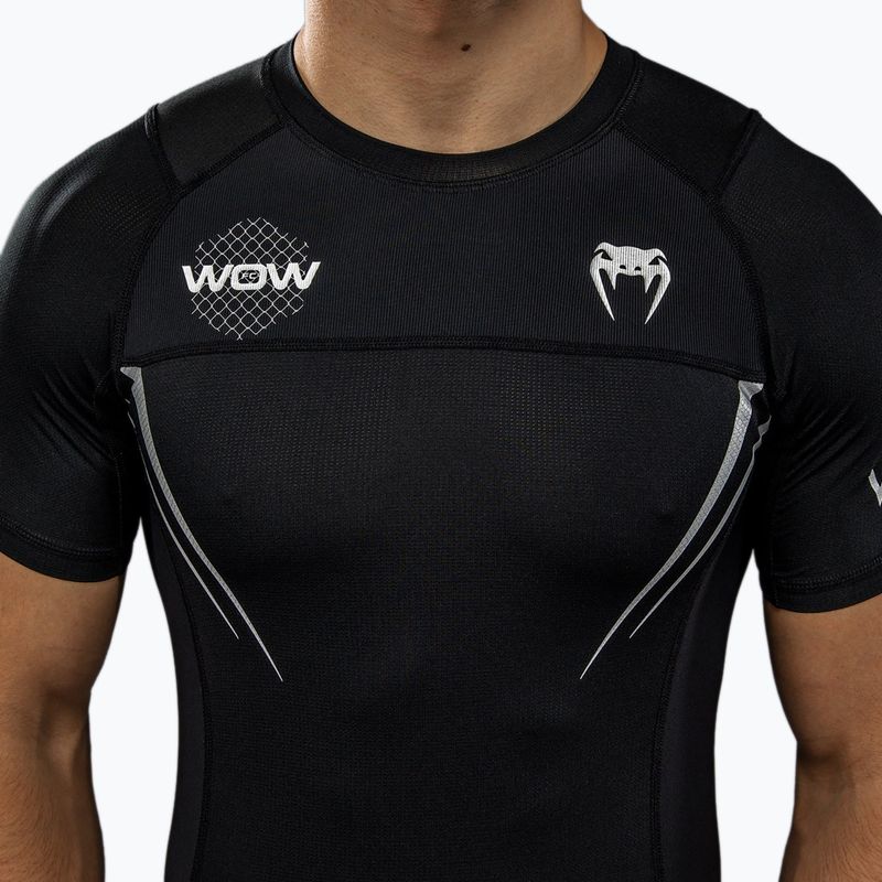 Чоловіча тренувальна футболка Venum X WOW FC Rashguards чорний/сріблясто-сірий 7