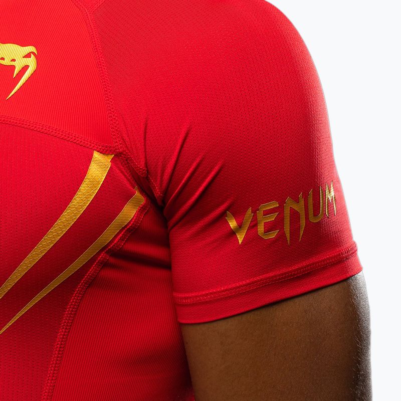 Чоловіча тренувальна футболка Venum X WOW FC Rashguards fury red/gold 8