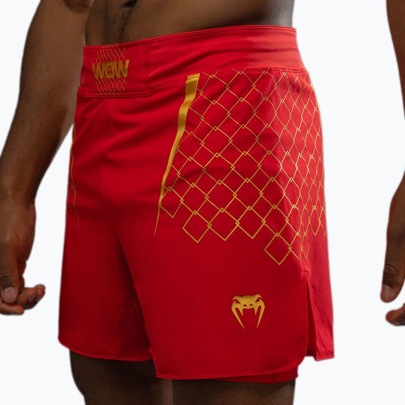 Шорти для тренувань чоловічі Venum X WOW FC fury red/gold 6