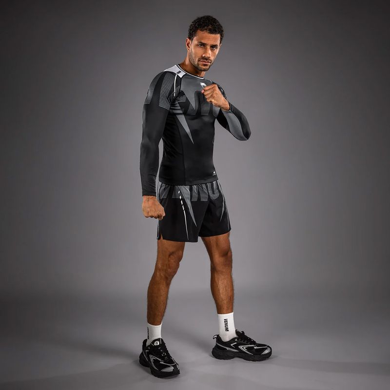 Рашгард лонгслів чоловічий Venum Adrenaline Rashguard black/silver grey 2