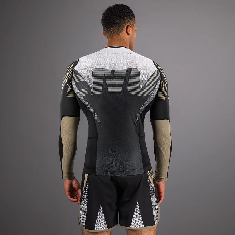 Рашгард лонгслів чоловічий Venum Adrenaline Rashguard black/sand 3