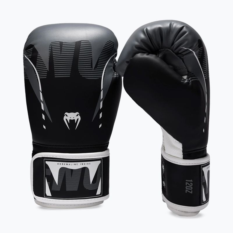 Рукавиці боксерські Venum Adrenaline Boxing black/silver grey