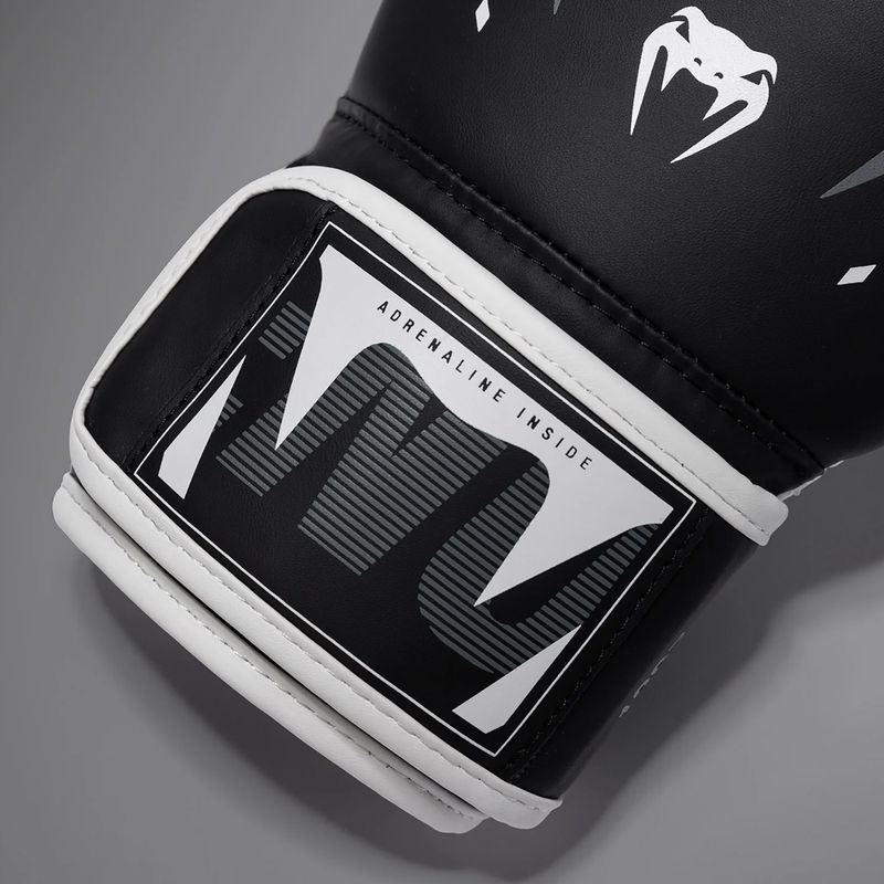 Рукавиці боксерські Venum Adrenaline Boxing black/silver grey 4