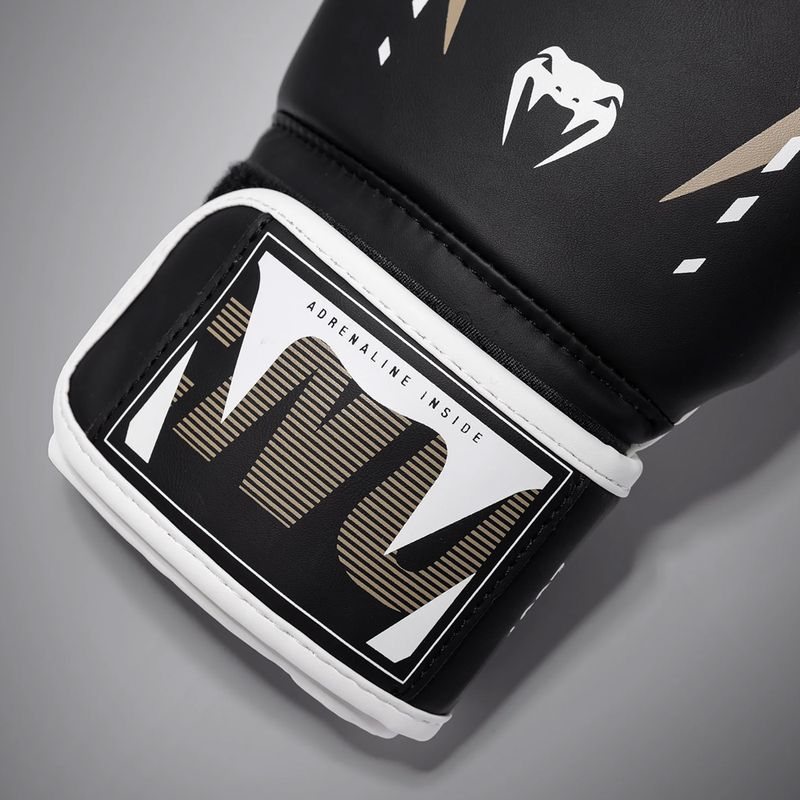 Рукавиці боксерські Venum Adrenaline Boxing black/sand 4