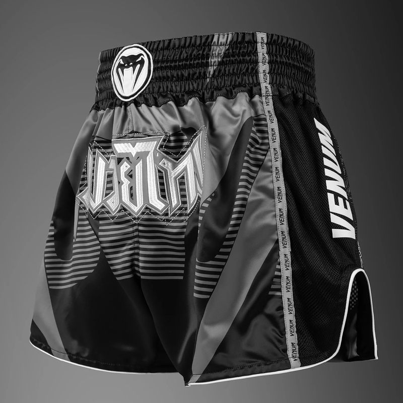 Шорти для тренувань чоловічі Venum Adrenaline Muay Thai black/silver grey 2