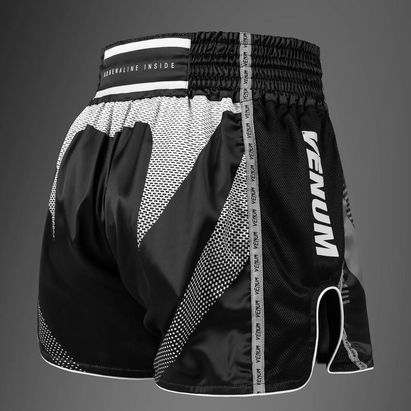 Шорти для тренувань чоловічі Venum Adrenaline Muay Thai black/silver grey 4