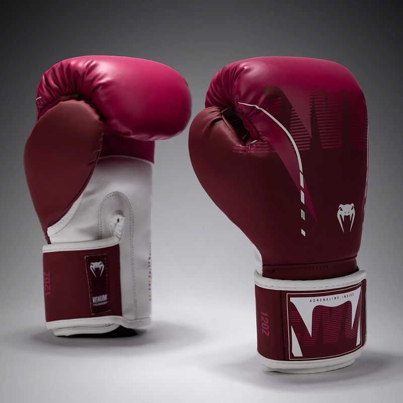 Рукавиці боксерські Venum Adrenaline Boxing burgundy/pink 2