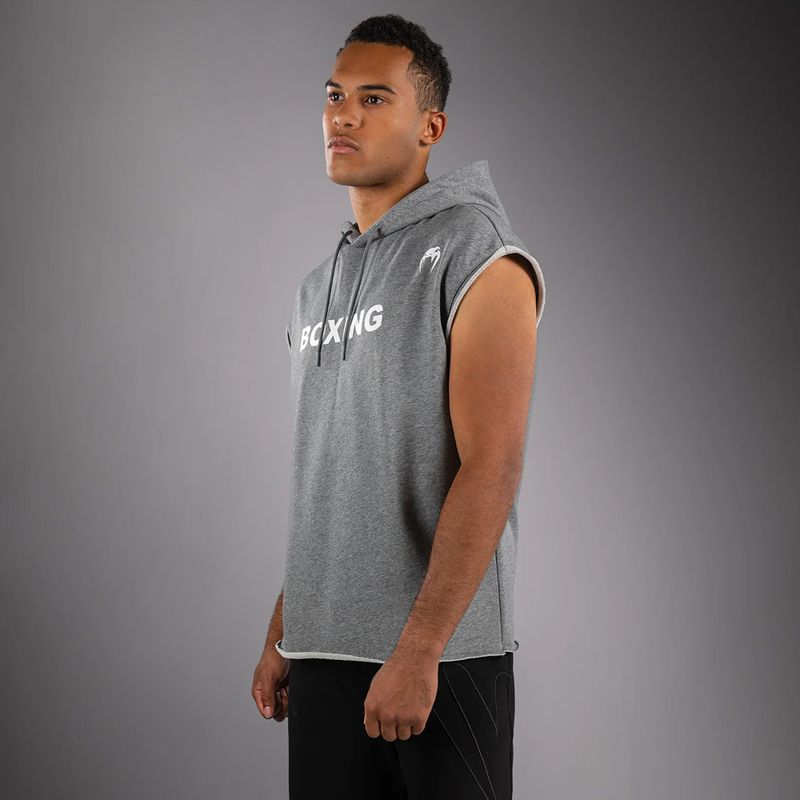 Кофта чоловіча Venum Boxing VT Sleeveless Hoodie heather grey 3