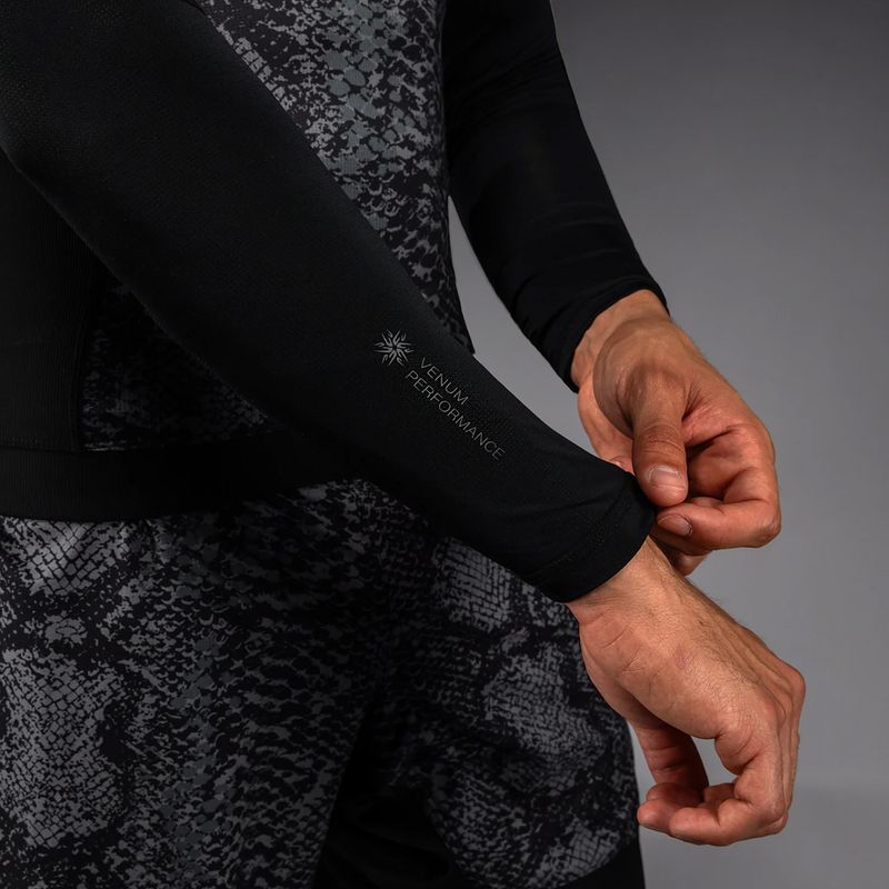 Рашгард лонгслів чоловічий Venum G-Fit Scales Rashguard black/charcoal grey 6