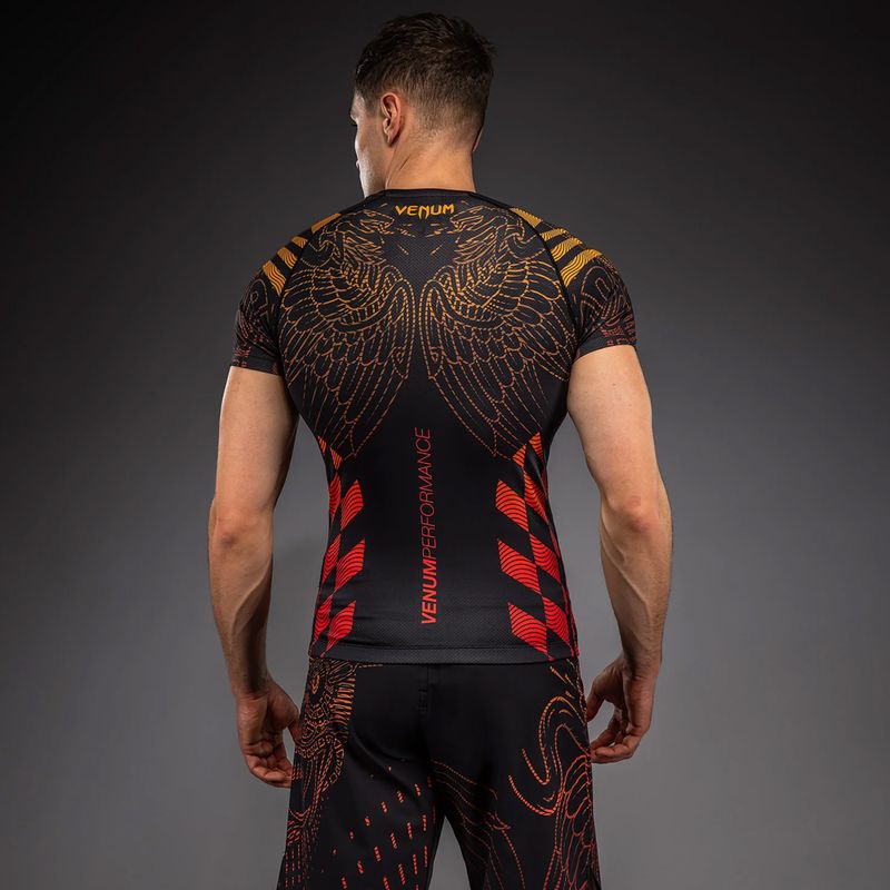 Рашгард чоловічий Venum Quetzal Fury Rashguard black/fury red/tangerine 2