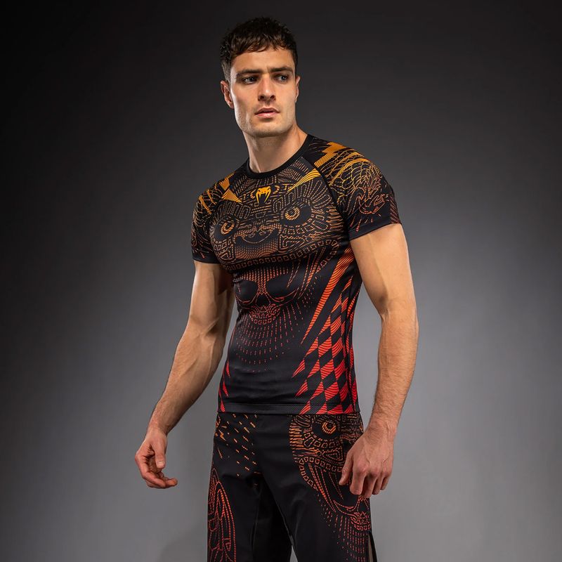 Рашгард чоловічий Venum Quetzal Fury Rashguard black/fury red/tangerine 3