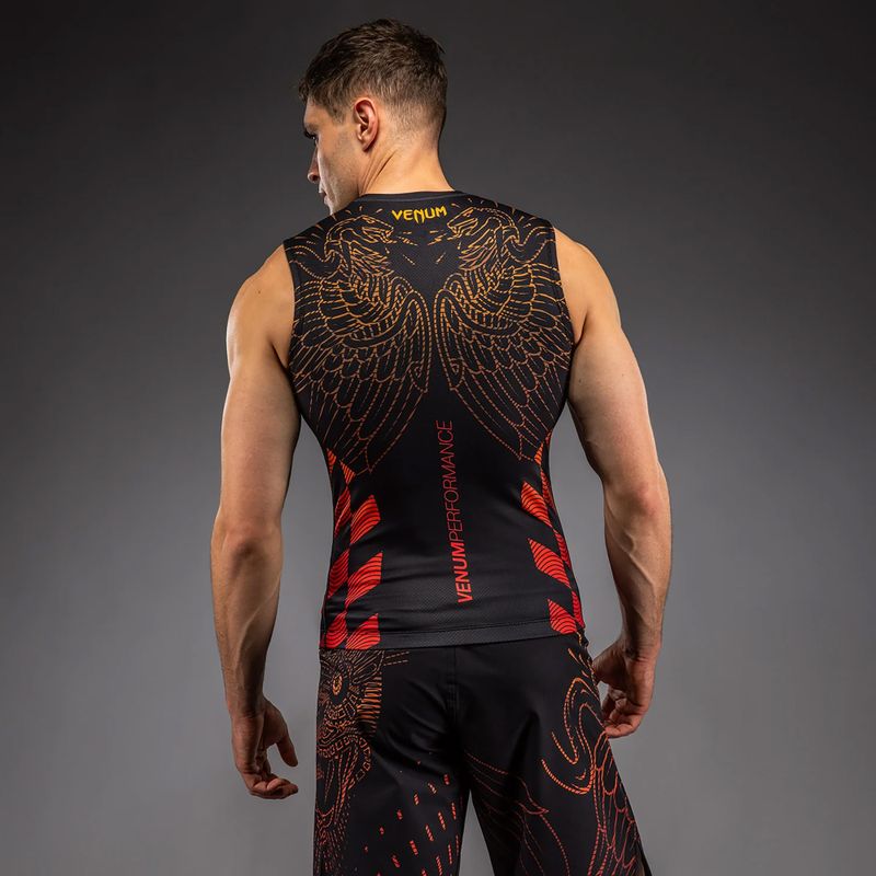 Рашгард чоловічий Venum Quetzal Fury Sleeveless Rashguard black/fury red/tangerine 2