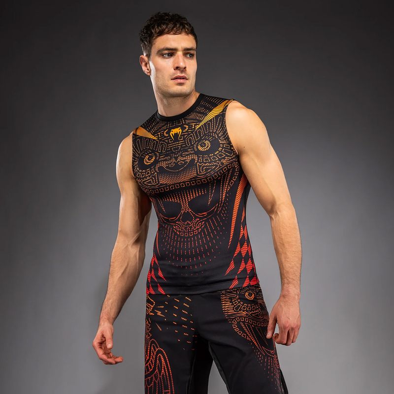 Рашгард чоловічий Venum Quetzal Fury Sleeveless Rashguard black/fury red/tangerine 3