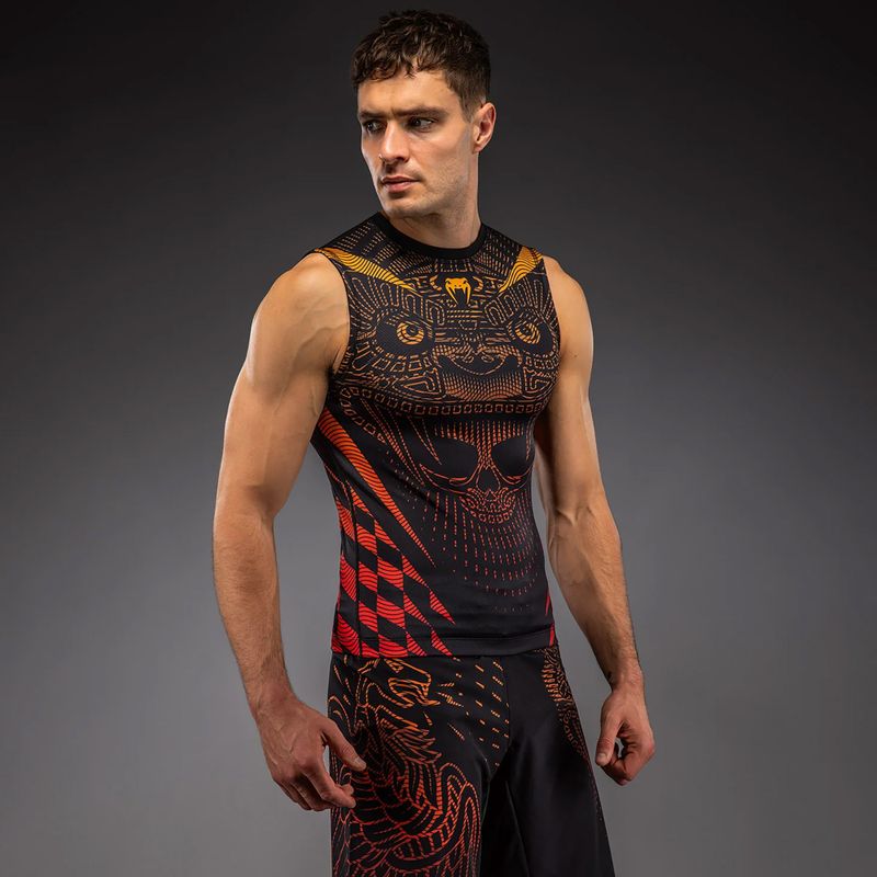 Рашгард чоловічий Venum Quetzal Fury Sleeveless Rashguard black/fury red/tangerine 4