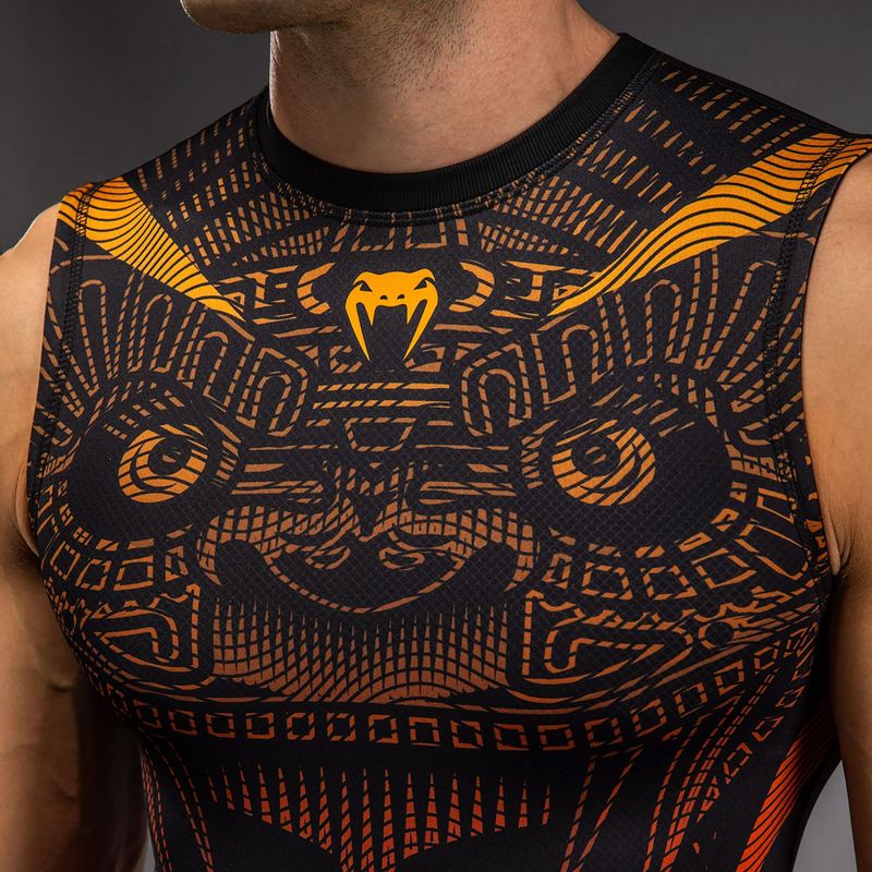 Рашгард чоловічий Venum Quetzal Fury Sleeveless Rashguard black/fury red/tangerine 5