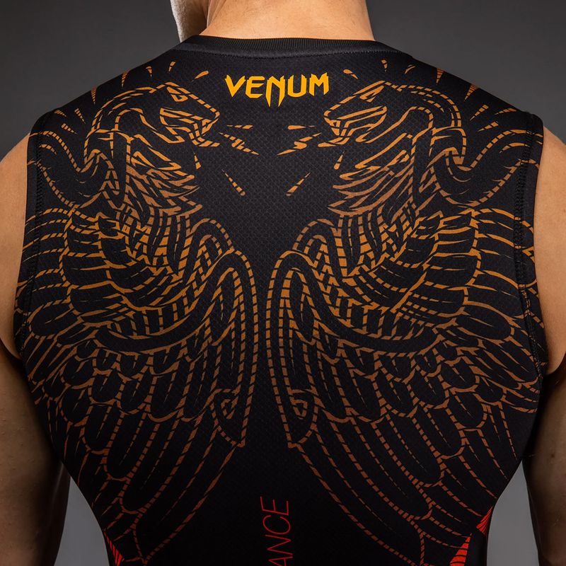 Рашгард чоловічий Venum Quetzal Fury Sleeveless Rashguard black/fury red/tangerine 6