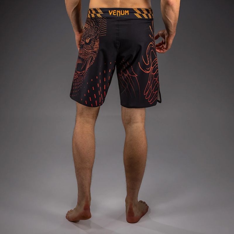 Шорти для тренувань чоловічі Venum Quetzal Fury Fightshorts black/fury red/tangerine 3