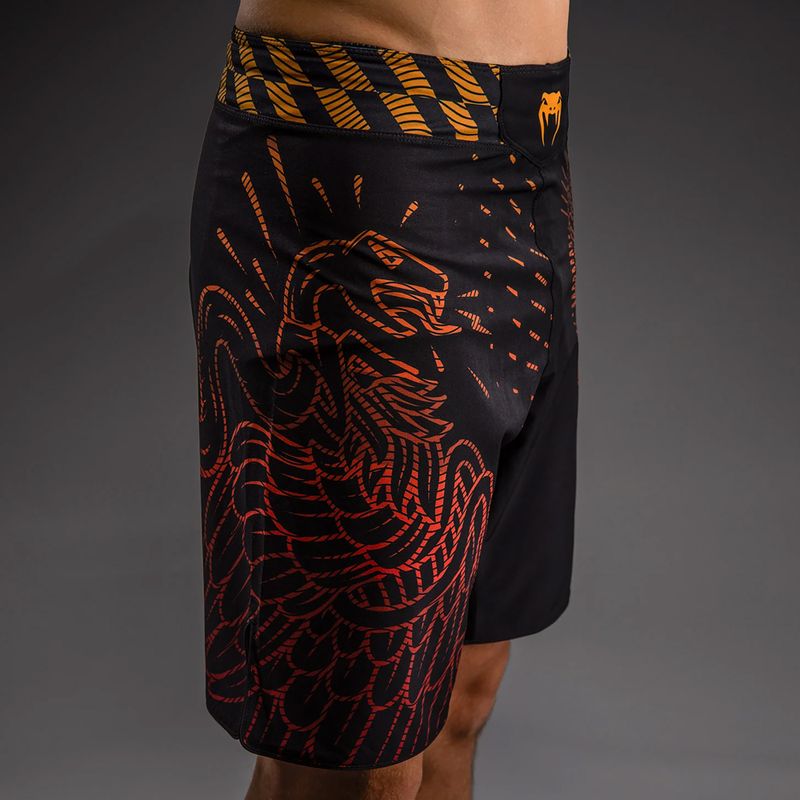 Шорти для тренувань чоловічі Venum Quetzal Fury Fightshorts black/fury red/tangerine 4