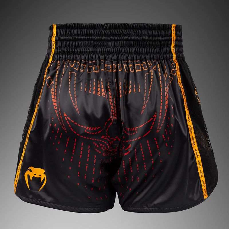 Шорти для тренувань чоловічі Venum Quetzal Fury Muay Thai black/fury red/tangerine 2
