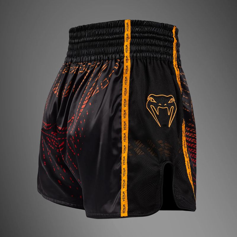 Шорти для тренувань чоловічі Venum Quetzal Fury Muay Thai black/fury red/tangerine 4