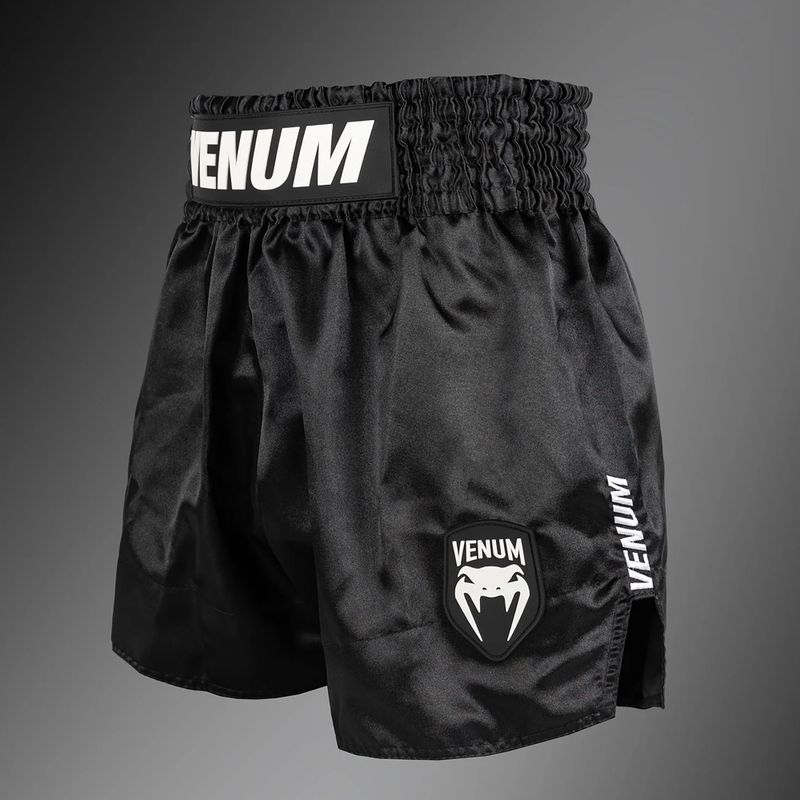 Шорти для тренувань чоловічі Venum Classic Evo Muay Thai black/white 3