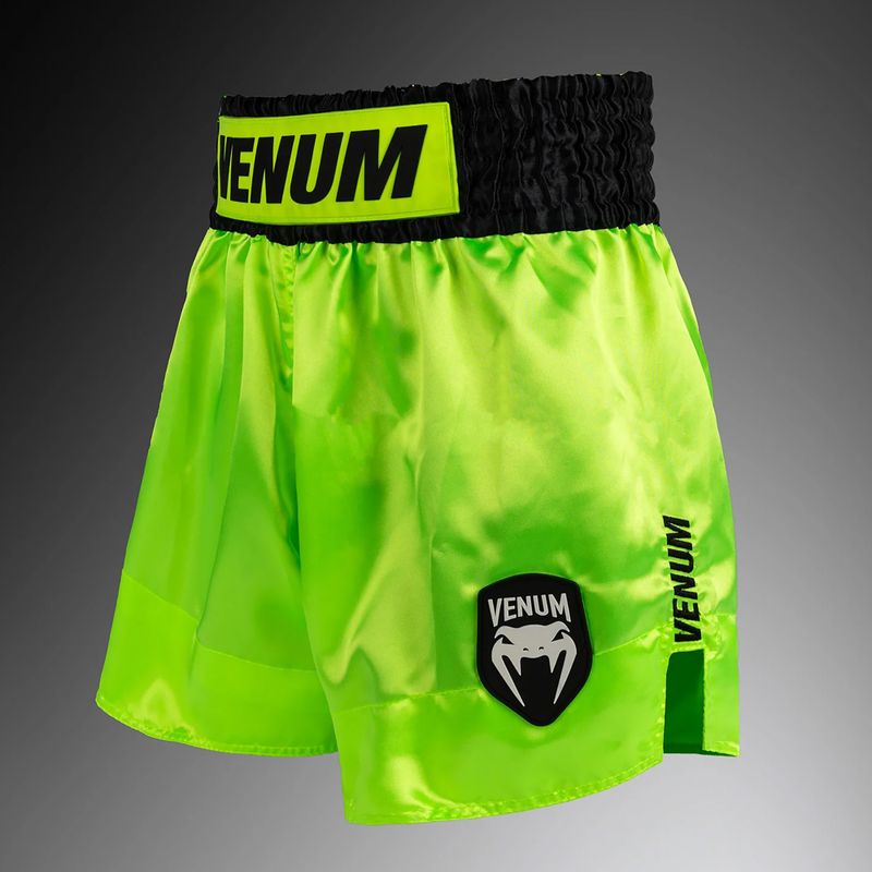 Шорти для тренувань чоловічі Venum Classic Evo Muay Thai neon yellow/black 3