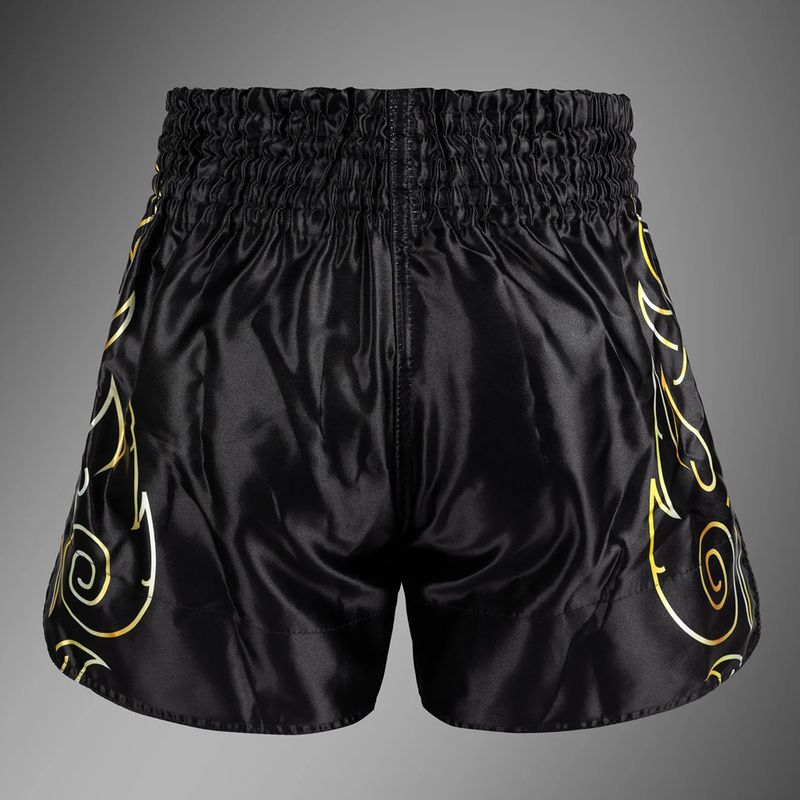 Шорти для тренувань чоловічі Venum VTC Flames Muay Thai black/gold 2
