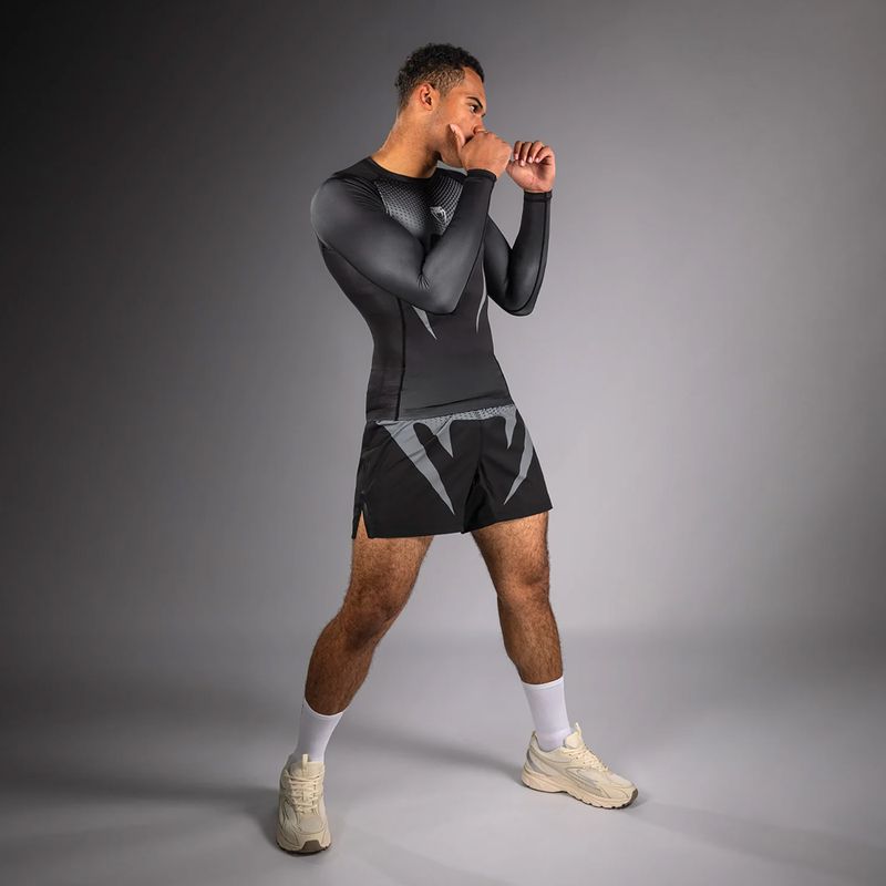 Рашгард лонгслів чоловічий Venum No Gi Rashguards black/silver grey 2