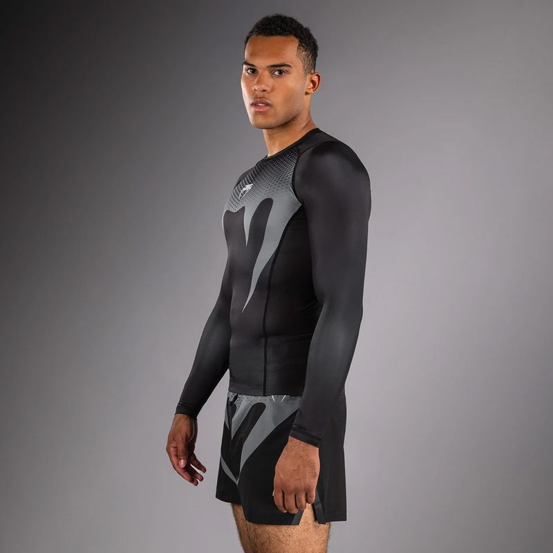 Рашгард лонгслів чоловічий Venum No Gi Rashguards black/silver grey 4