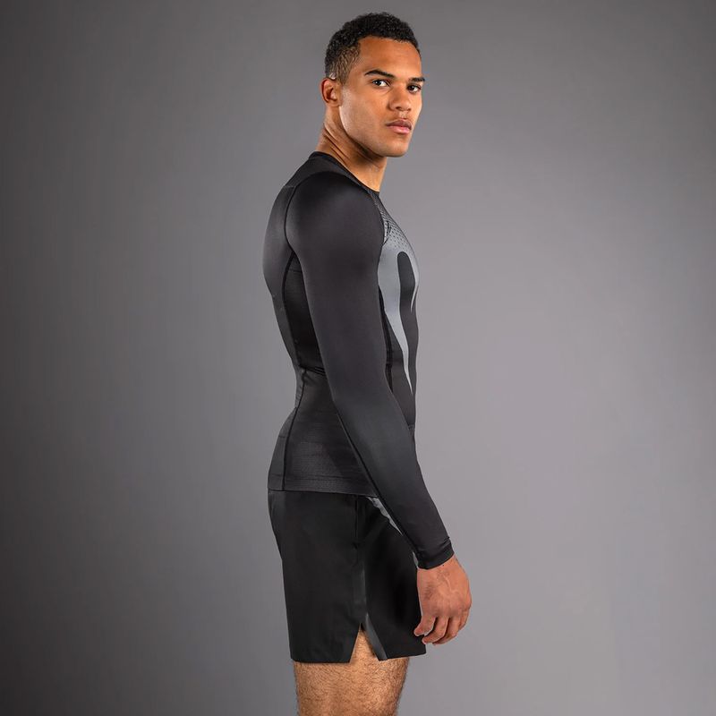 Рашгард лонгслів чоловічий Venum No Gi Rashguards black/silver grey 5
