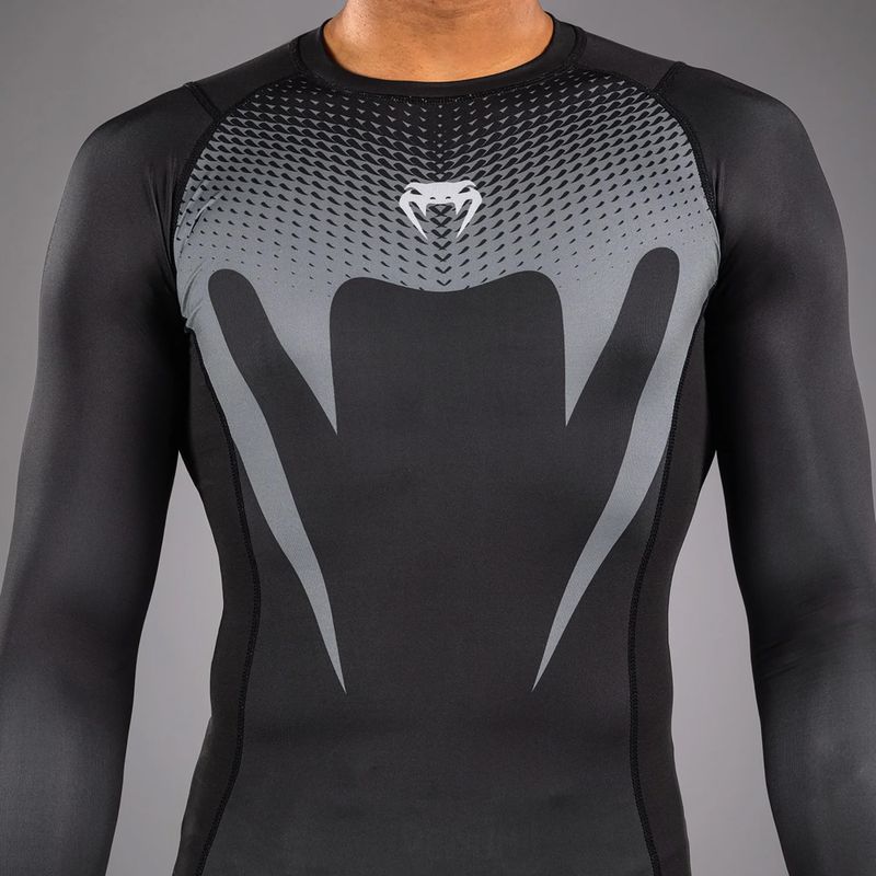 Рашгард лонгслів чоловічий Venum No Gi Rashguards black/silver grey 6