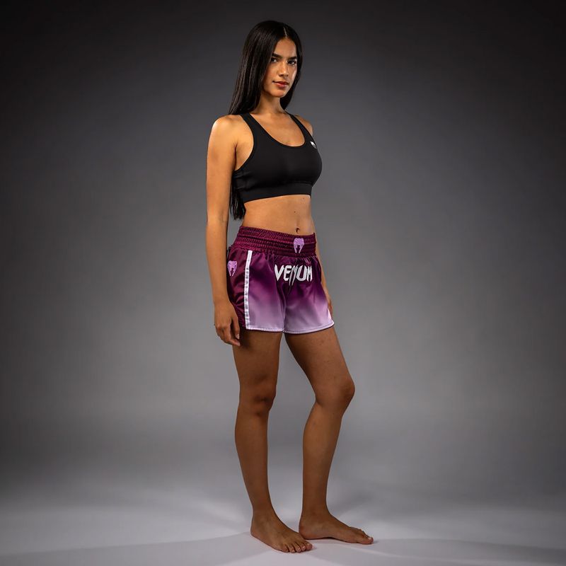 Шорти для тренувань жіночі Venum Iris Muay Thai plum/white 2