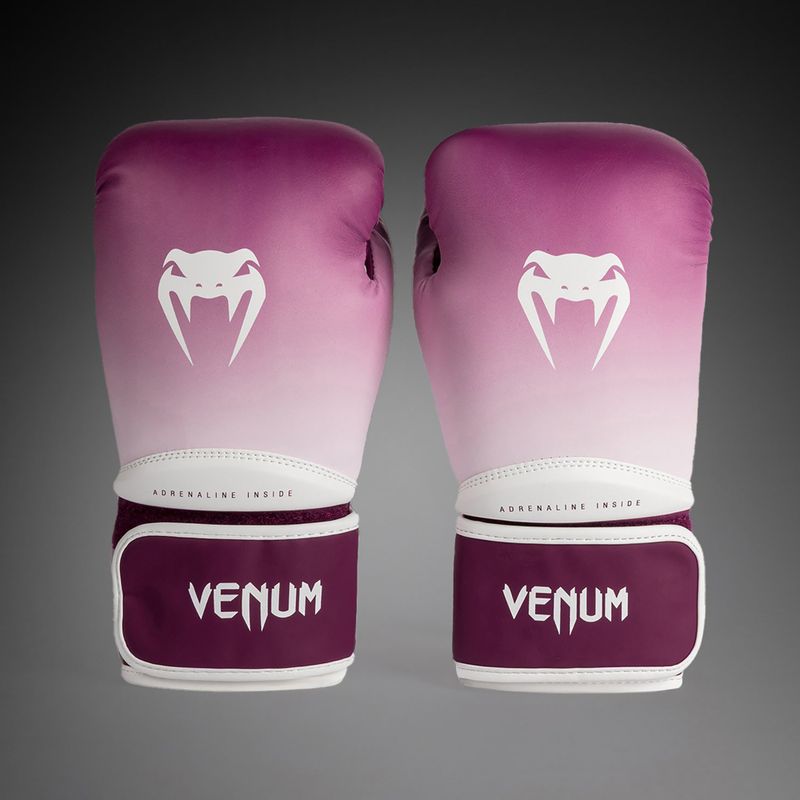 Жіночі боксерські рукавиці Venum Iris Boxing plum/white 3