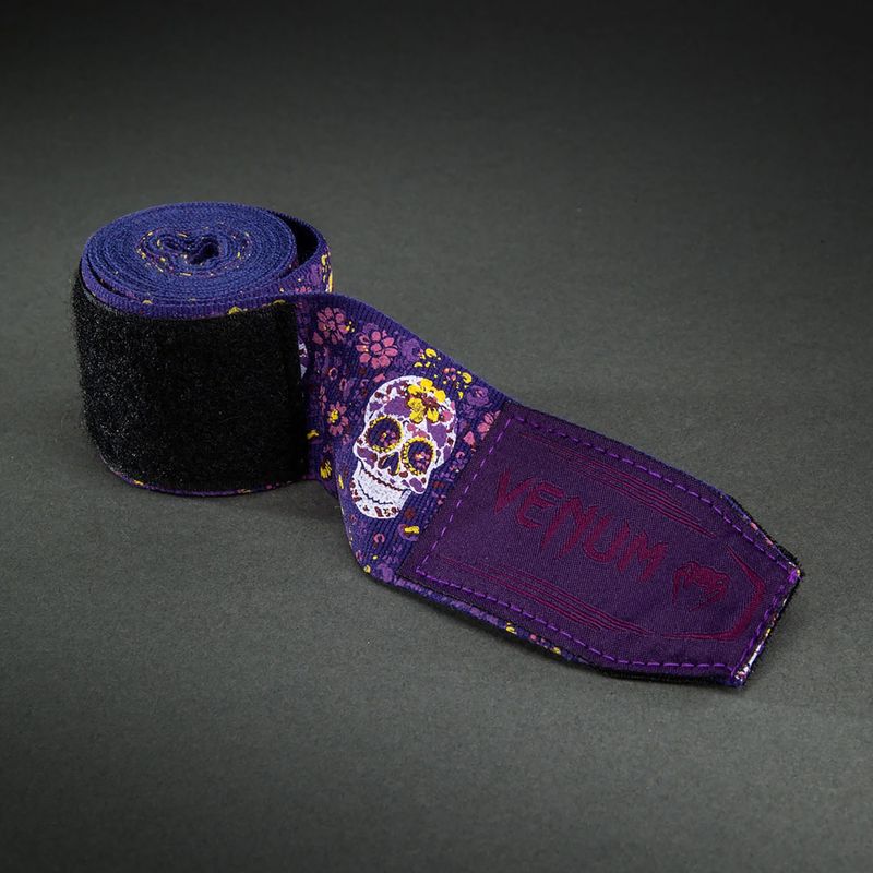 Бинти боксерські Venum Santa Muerte Handwraps 250 см dark purple 3