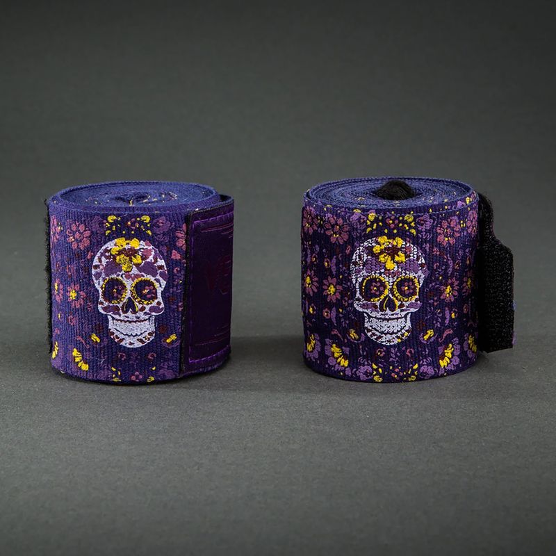 Бинти боксерські Venum Santa Muerte Handwraps 450 см dark purple 2