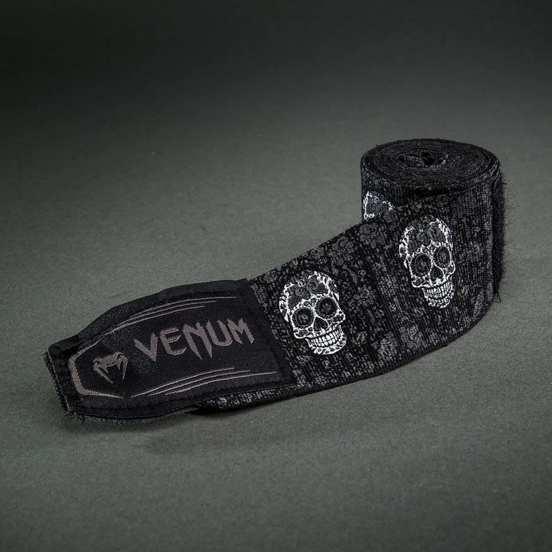 Бинти боксерські Venum Santa Muerte Handwraps 250 см black/white 3