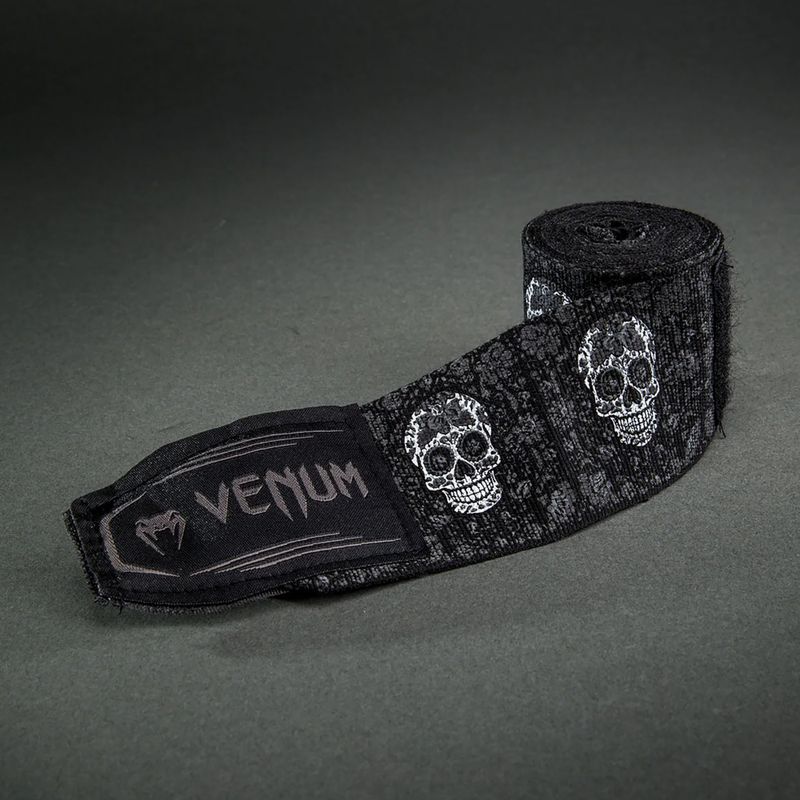 Бинти боксерські Venum Santa Muerte Handwraps 400 см black/white 3