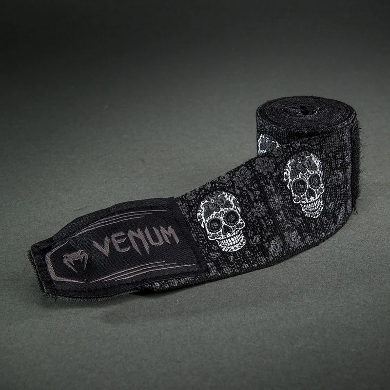 Бинти боксерські Venum Santa Muerte Handwraps 450 см black/white 3