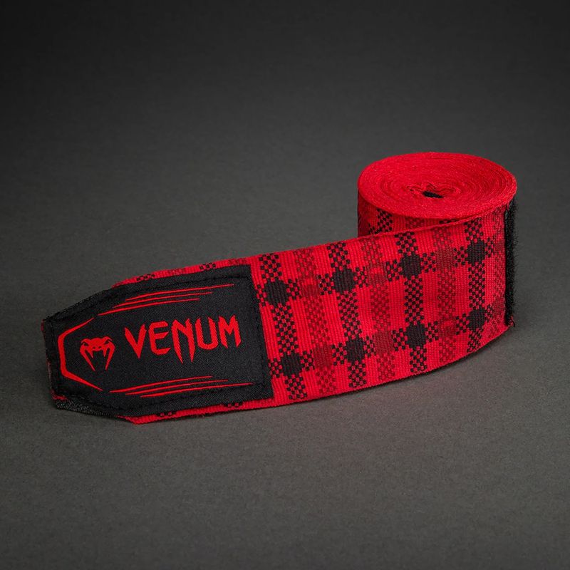 Боксерські бинти Venum Tartan Handwraps 400 cm fury red 3
