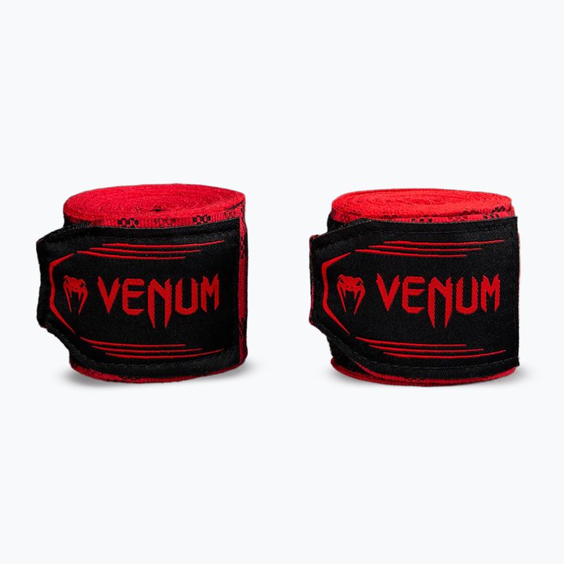 Боксерські бинти Venum Tartan Handwraps 450 cm fury red