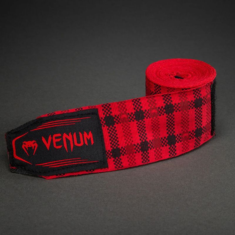 Боксерські бинти Venum Tartan Handwraps 450 cm fury red 3
