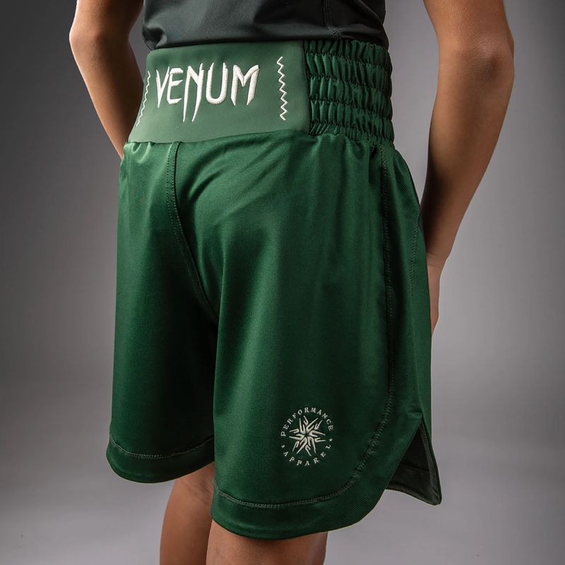 Шорти для тренувань дитячі Venum Attack Kids Boxing forest green/off white 7
