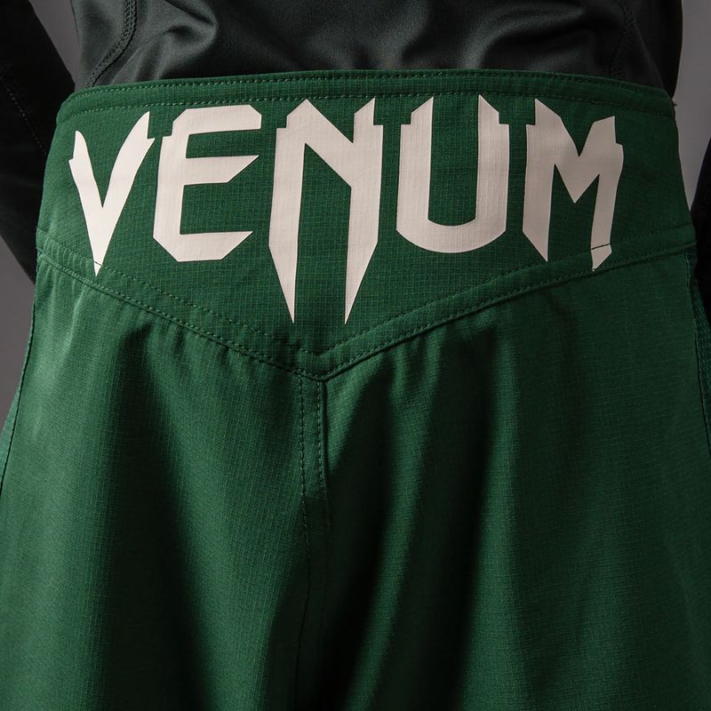 Шорти для тренувань дитячі Venum Attack Kids Fightshorts forest green/off white 7