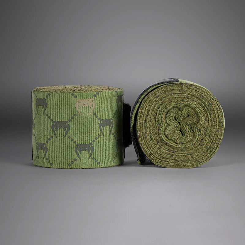 Бинти боксерські Venum Monogram Hand Wraps Advanced 400 см khaki 2