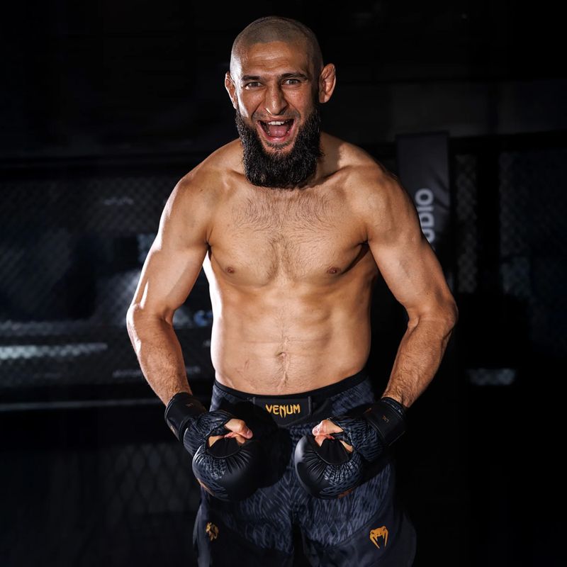 Шорти для тренувань чоловічі Venum x Chimaev Fightshorts black/grey 8