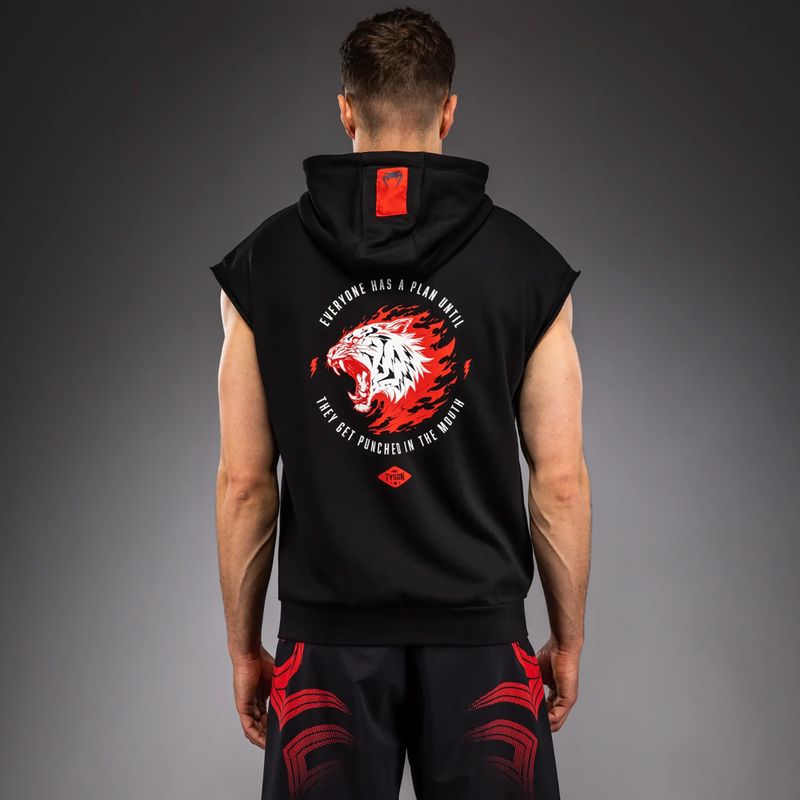 Кофта чоловіча Venum x Mike Tyson Tiger Sleeveless Hoodie deep black/intense red 3