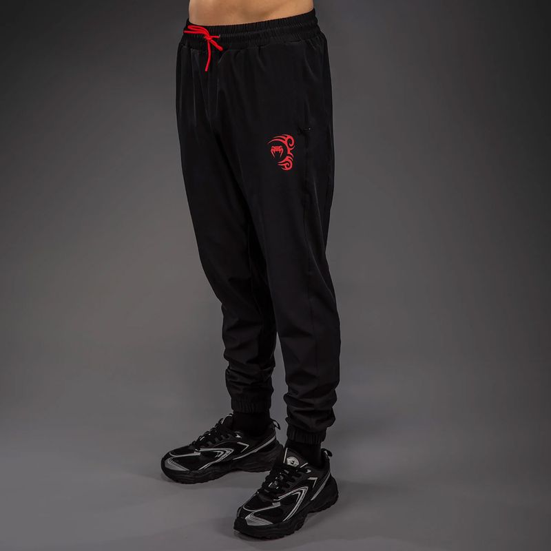 Штани для тренувань чоловічі Venum x Mike Tyson Tiger Joggers deep black/intense red 3