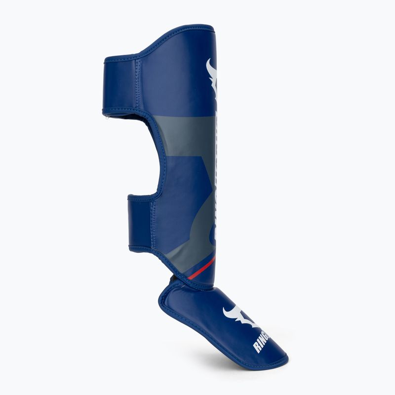 Захисники гомілки та стоп Venum Ringhorns Charger Shin navy blue/red 2