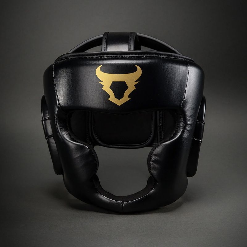 Шолом боксерський Venum Ringhorns Charger Headgear black/gold 2