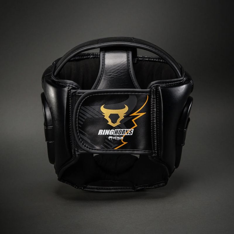 Шолом боксерський Venum Ringhorns Charger Headgear black/gold 3